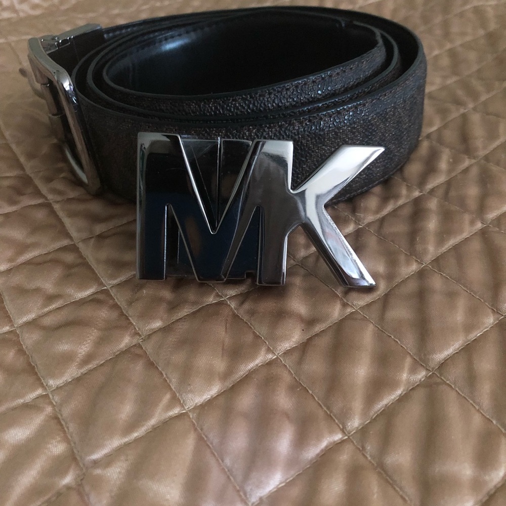 Michael Kors Mens Brown only Hardware Belt - Picture 5 of 14